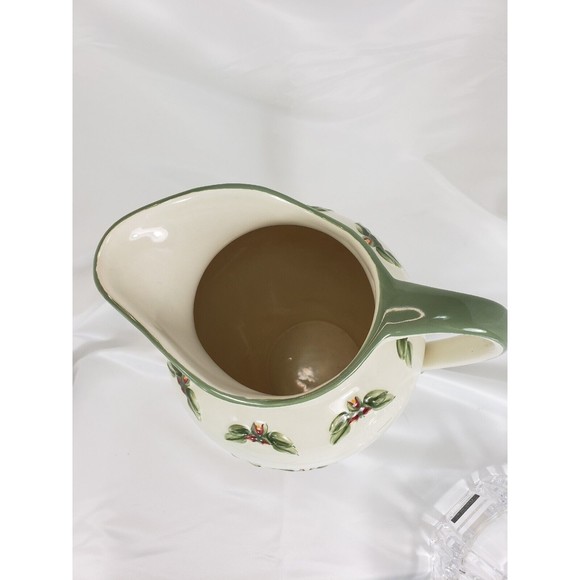 A SPECIAL PLACE Ceramic Pitcher 2002 Vtg 2 Quarts Holiday Micro Dshwshr Freezr - Picture 9 of 9